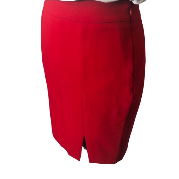 Ann Taylor Petite Pencil skirt, sz 2P Red EUC - Picture 2 of 8